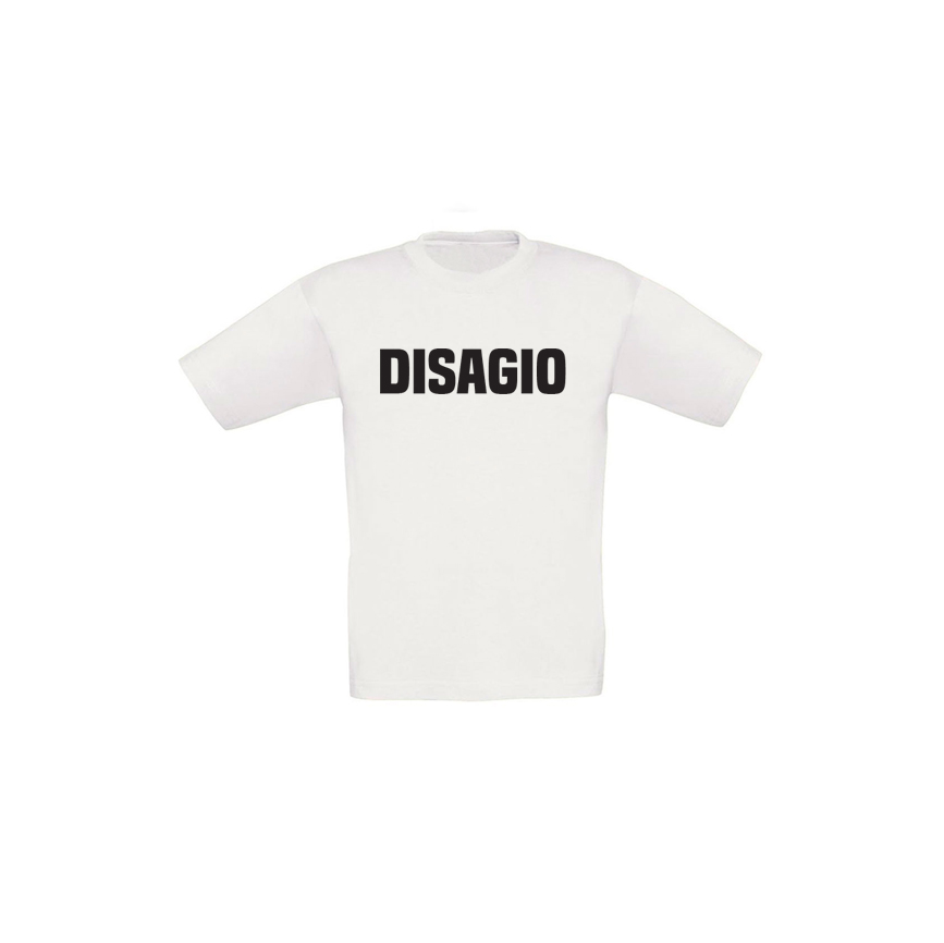t-shirt bambino bianca scritta nera disagio t-shirt bambino bianca scritta nera disagio